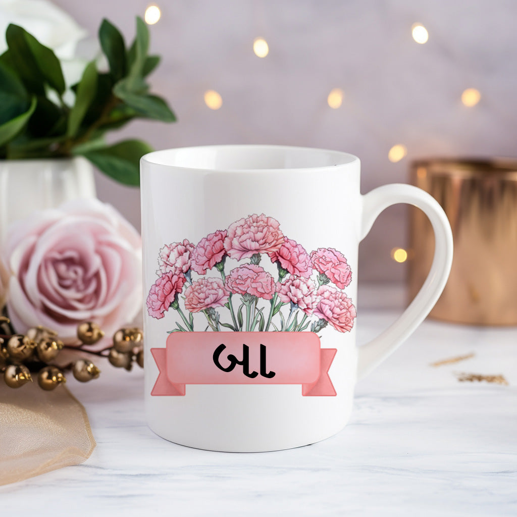 Birth Flower Mug - Personalised