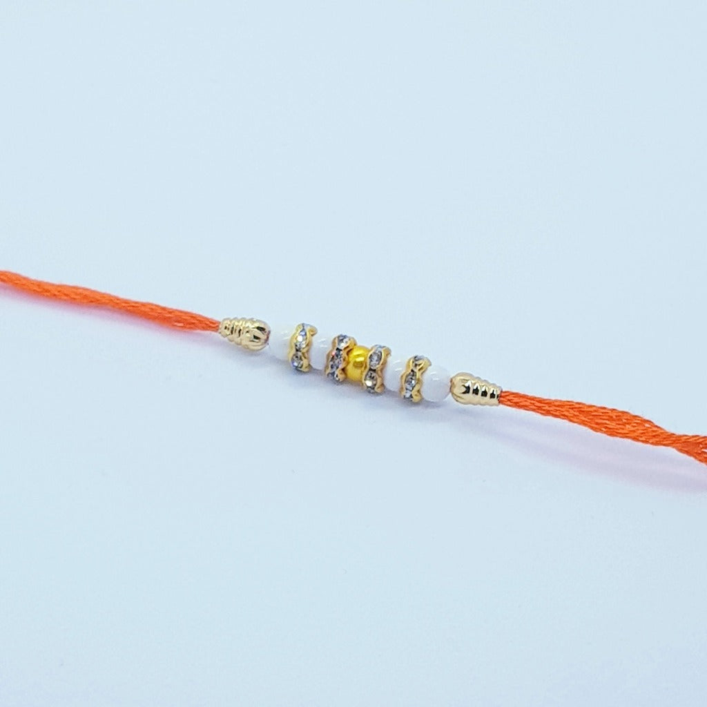 Simple Bead and Pearl Rakhi/Rakhris,