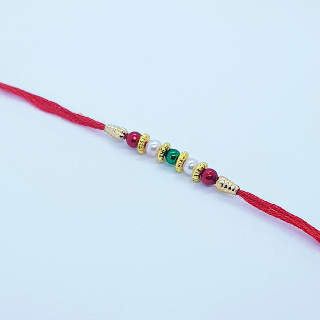 Simple Bead and Pearl Rakhi/Rakhris,