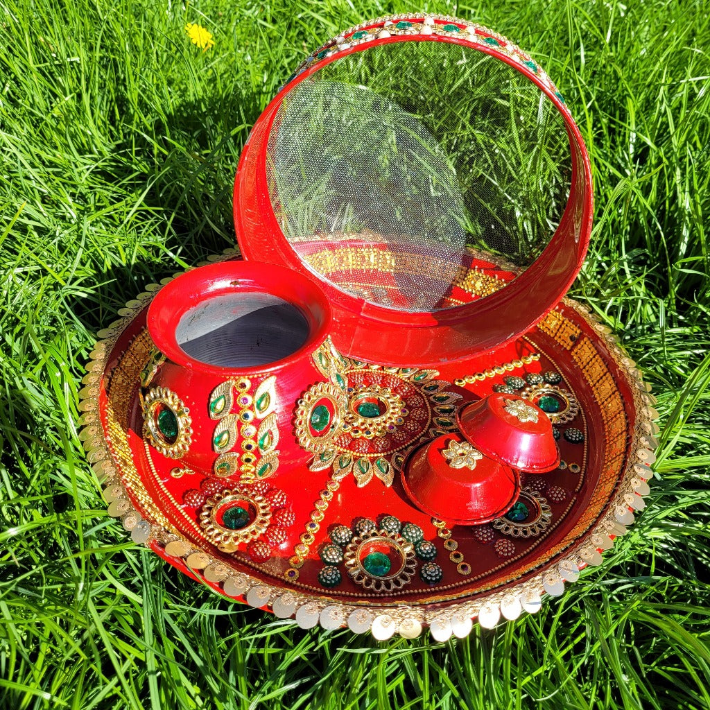 Traditional Karwa Chauth Thali set