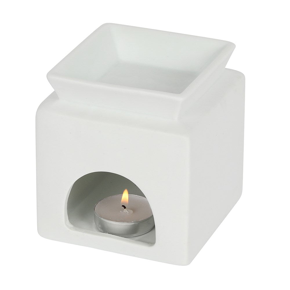 White Family Cutout Oil Burner