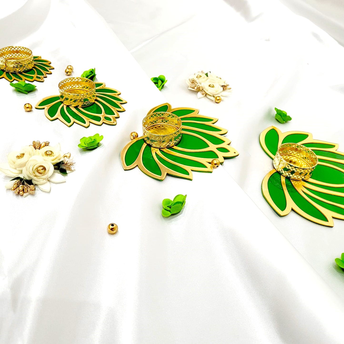 Lotus Diya For Diwali - Sheer Elegance in Multiple Colours Red Yellow Blue Green