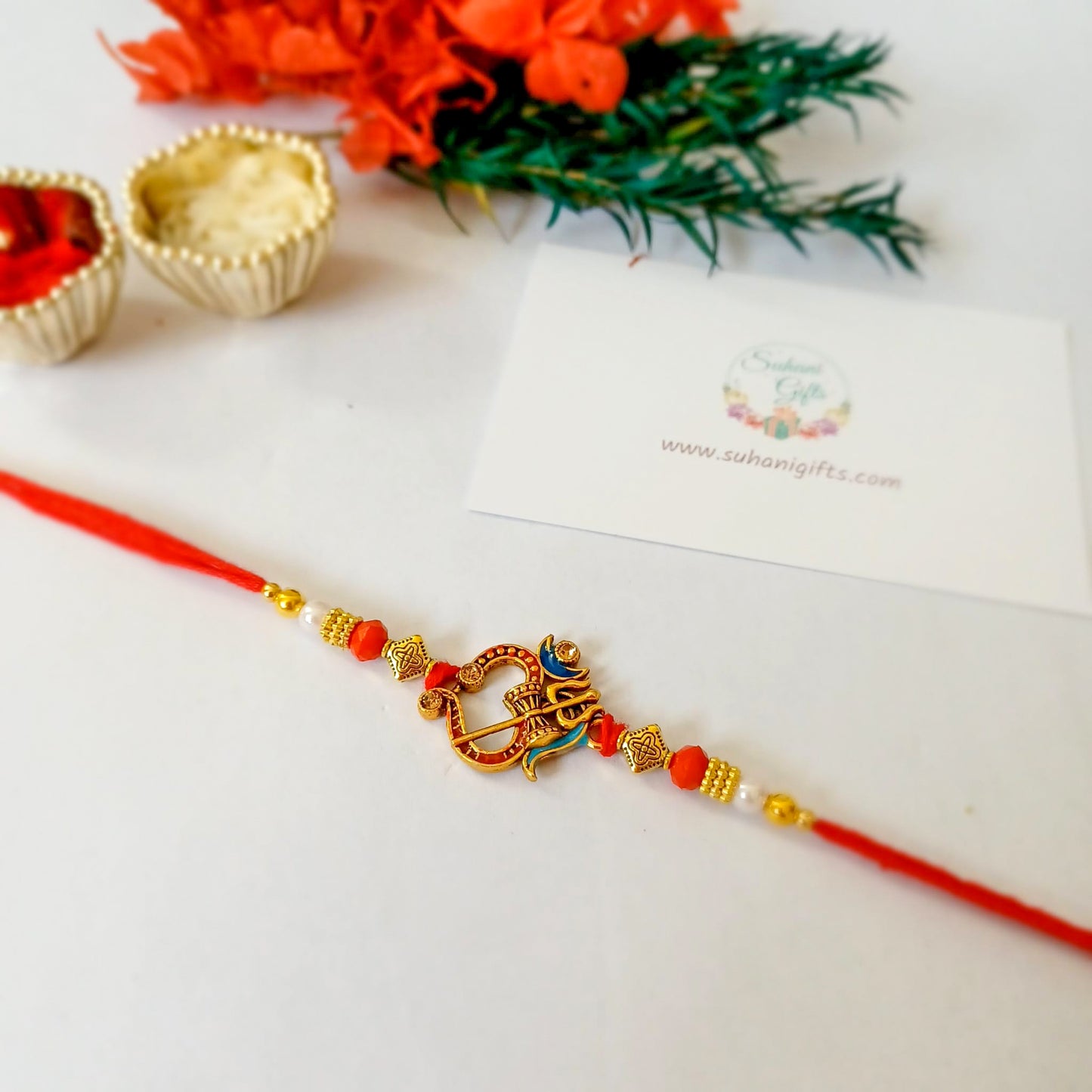 Trishul Om Rakhi - Designer Rakhi