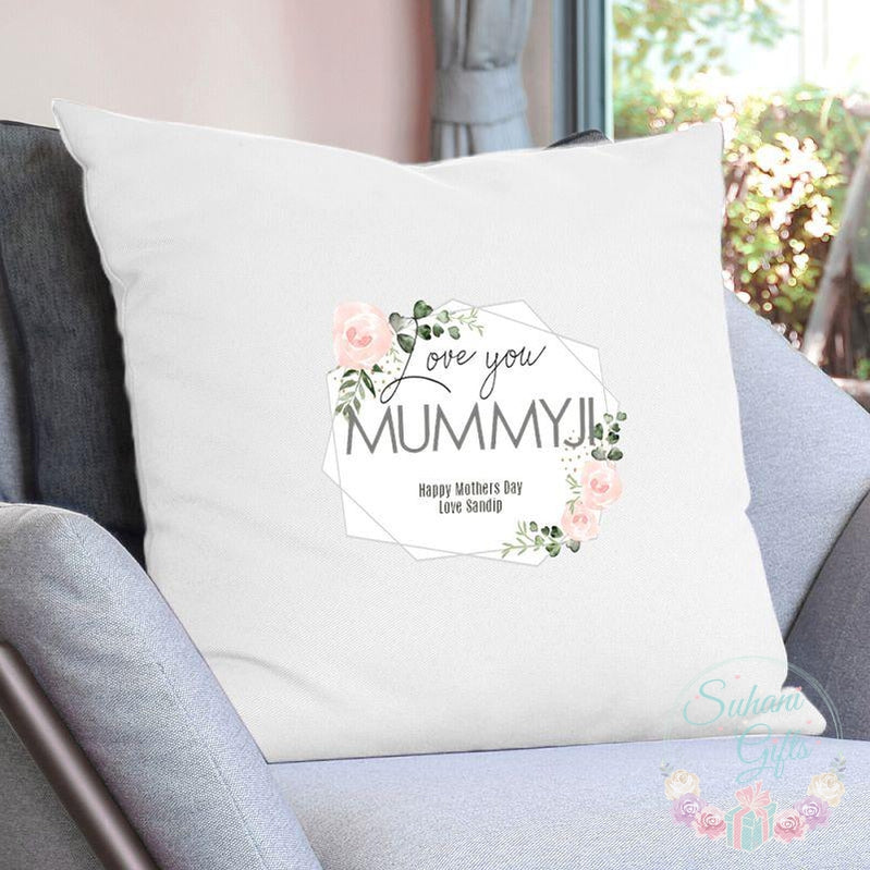 Personalised Abstract Rose Cream Cushion Cover-Suhani Gifts
