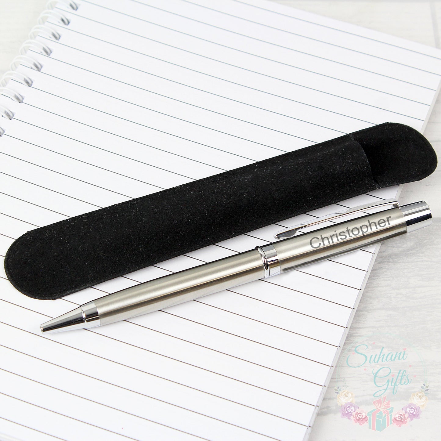 Personalised Classic Pen and Pouch Set - Suhani Gifts