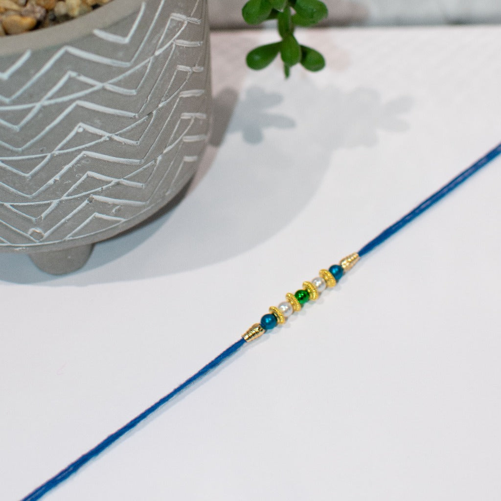 Simple Bead and Pearl Rakhi/Rakhris,