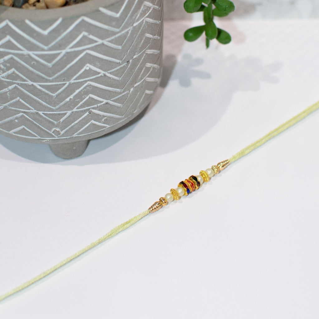 Simple Bead and Pearl Rakhi/Rakhris,