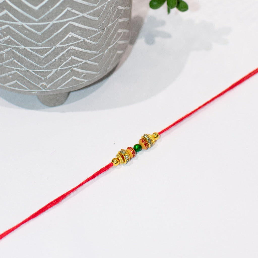 Simple Bead and Pearl Rakhi/Rakhris,