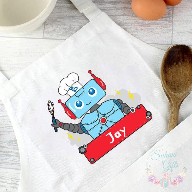 Personalised Robot Children's Apron-Suhani Gifts