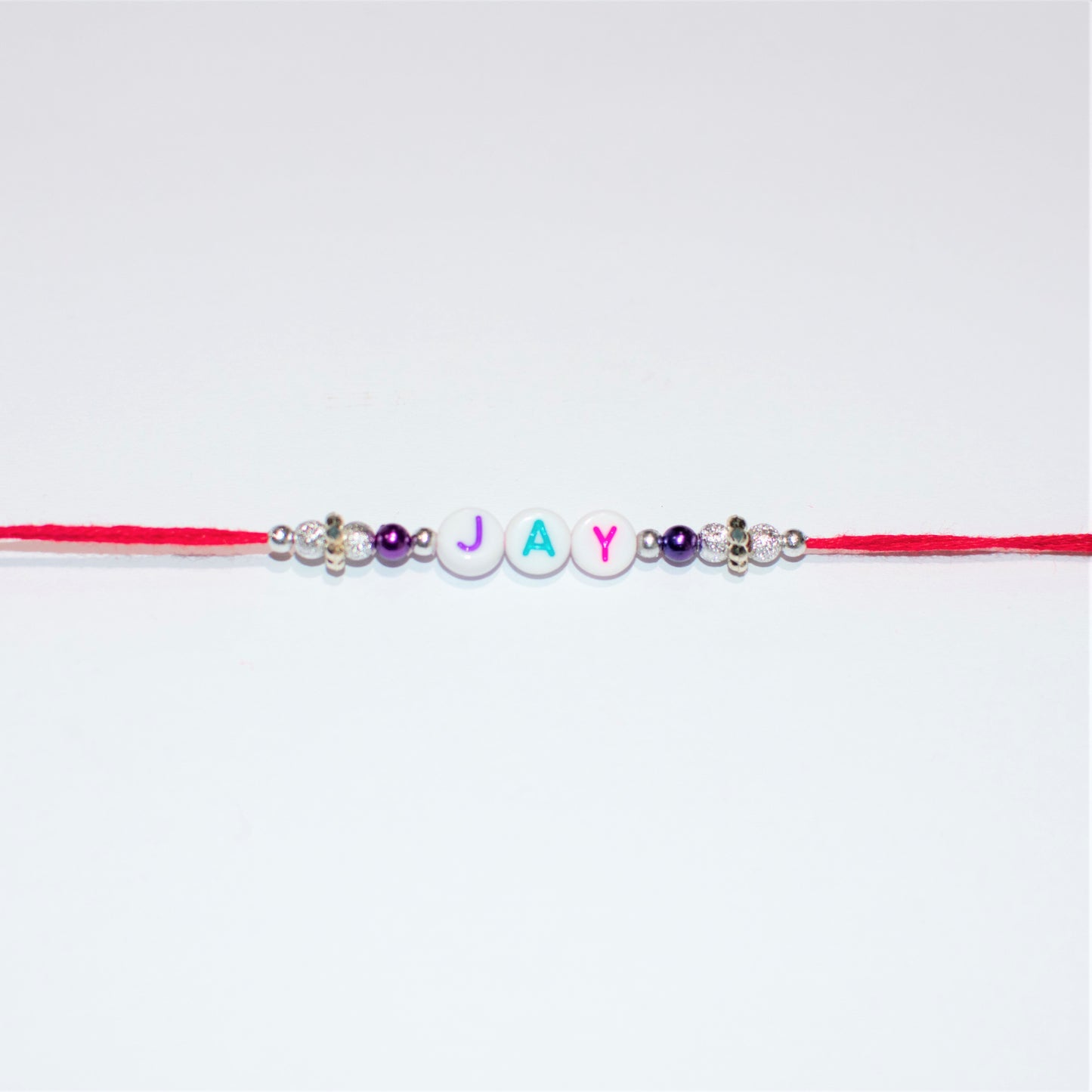 Personalised Rakhi/Rakhri, Raksha Bandhan, Colourful Letter Beads