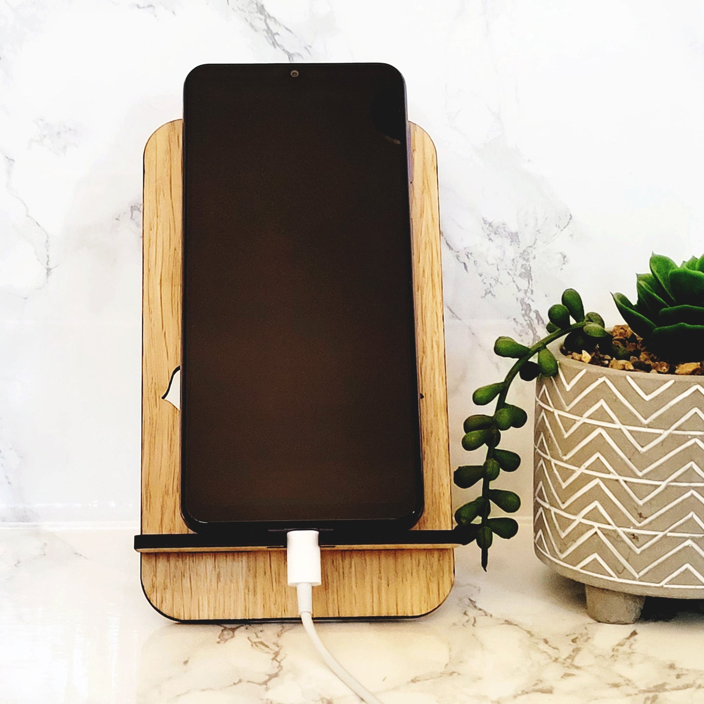 Father's Day Gift Wooden Desktop Phone Holder