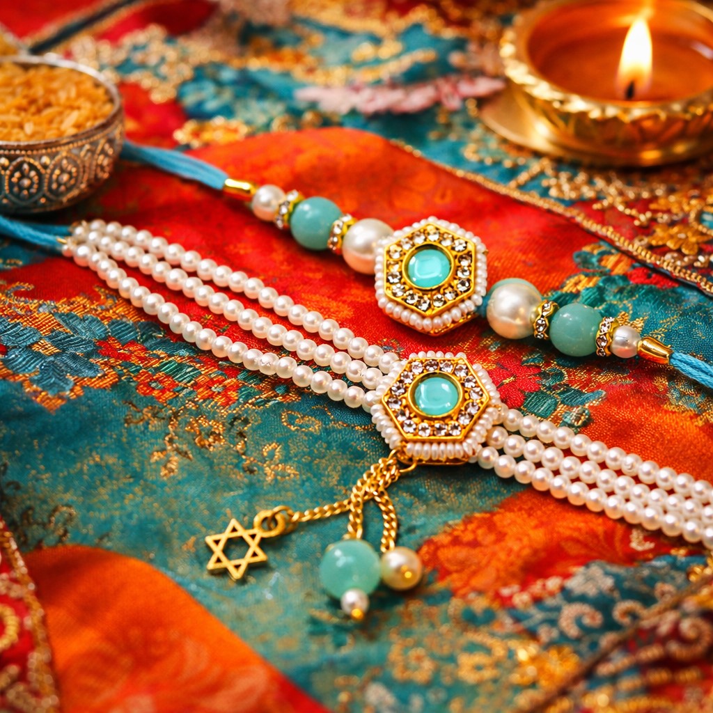 Royal Maharaja Maharani Bhai Bhabhi Rakhi Set – Designer Rakhi
