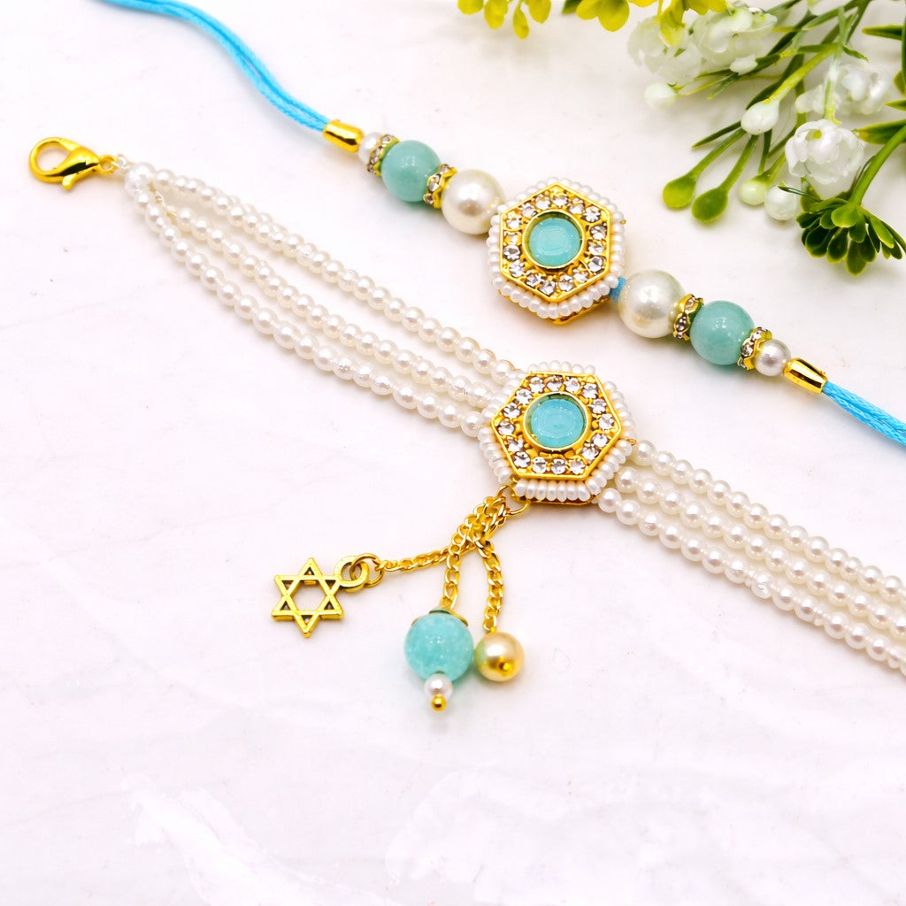 Royal Maharaja Maharani Bhai Bhabhi Rakhi Set – Designer Rakhi