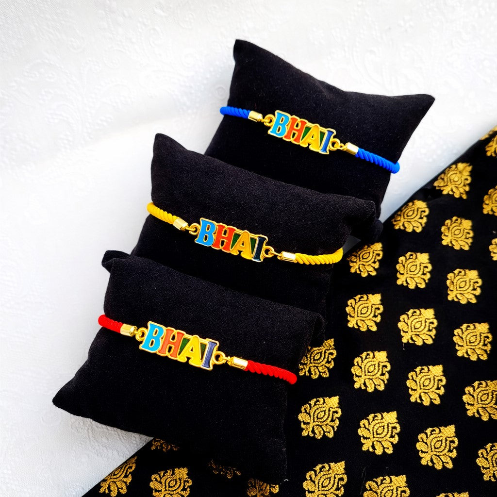 BHAI Rakhi Bracelet – Colourful Adjustable Raksha Bandhan Bracelet for Brother