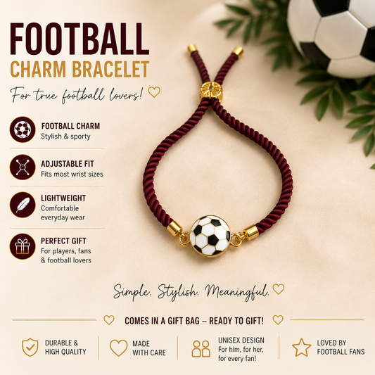 Adjustable Football Fan Brother Rakhi Bracelet