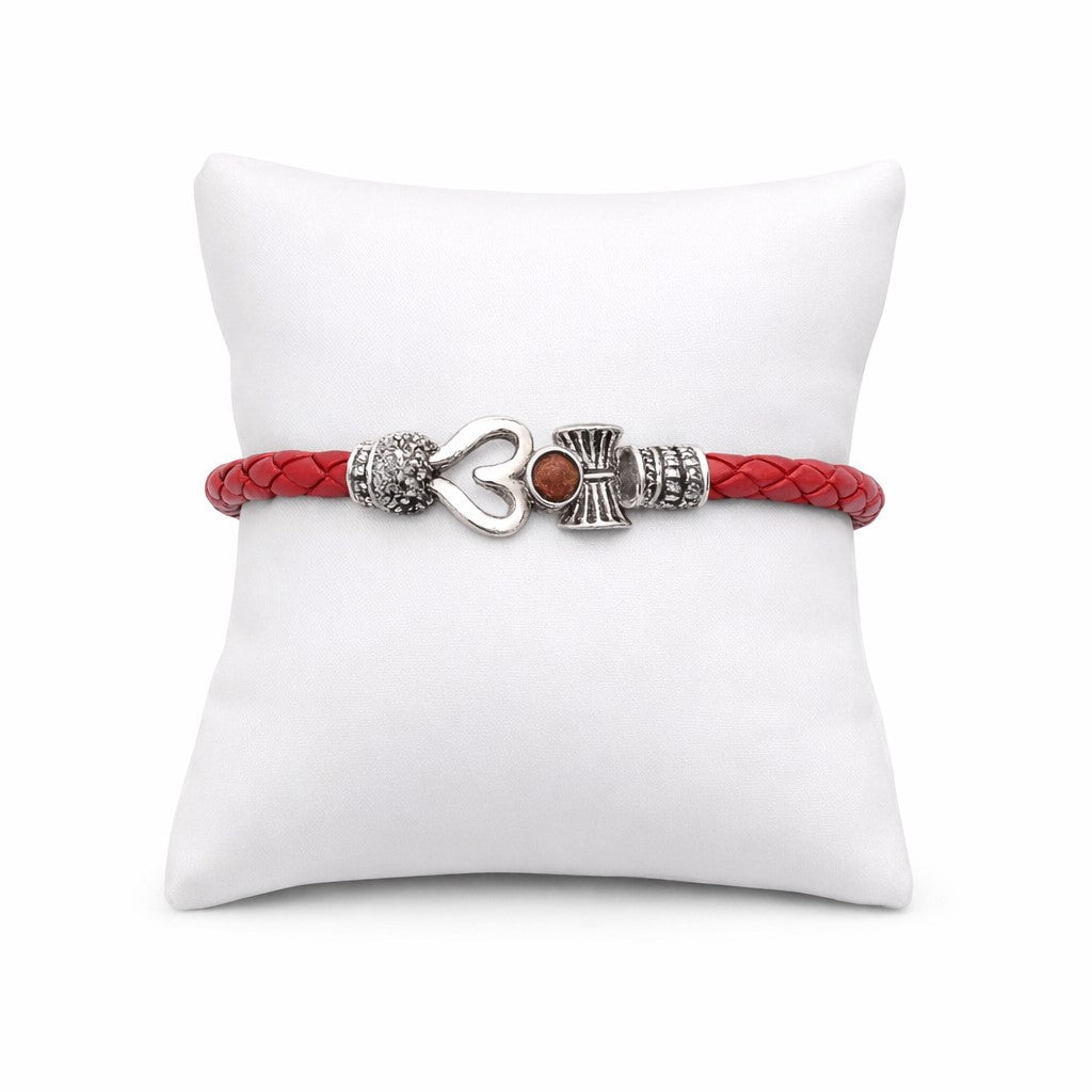 Silver or Gold Om Rakhi Bracelet – Om Shiva Shankar Spiritual Rakhi for Brother