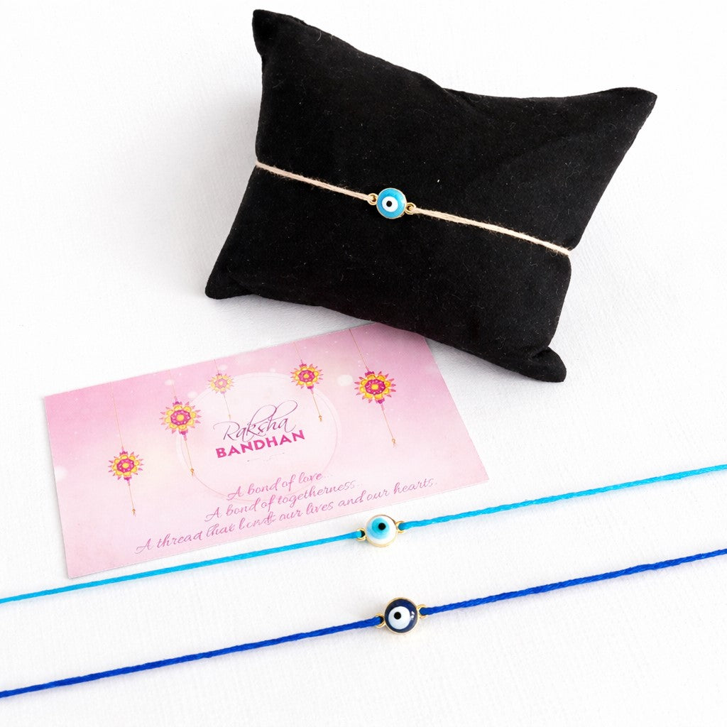Small Children (Baby) Evil eye Pearl Rakhi Rakhri bracelet, Rakhi, Simple Rakhi, Evil eye Rakhi