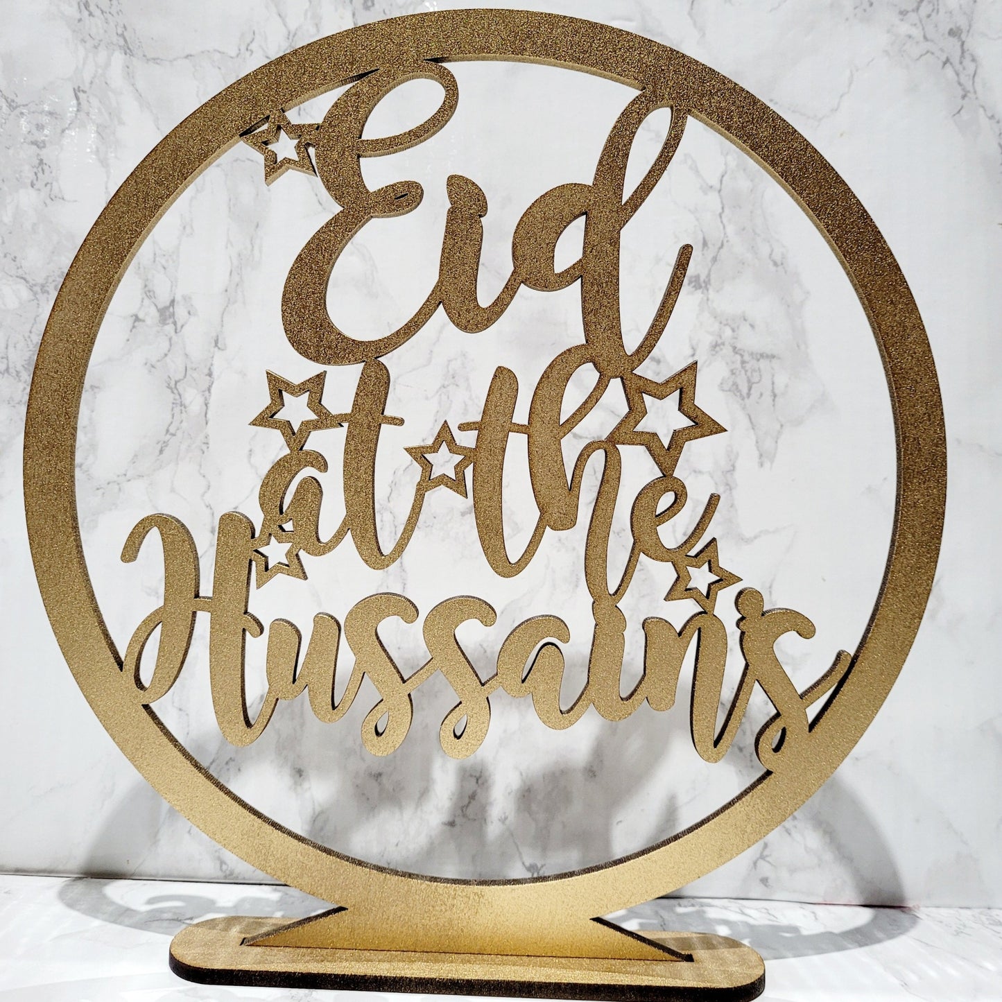 Personalised Eid Round Frame, Personalised Eid Decorations