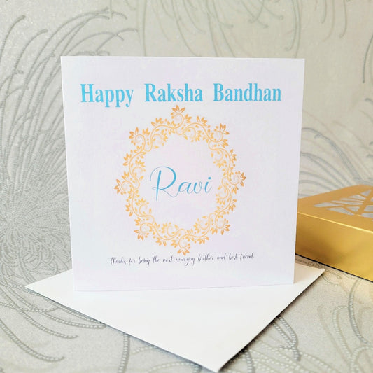 Personalised Rakhi Card for Raksha Bandhan
