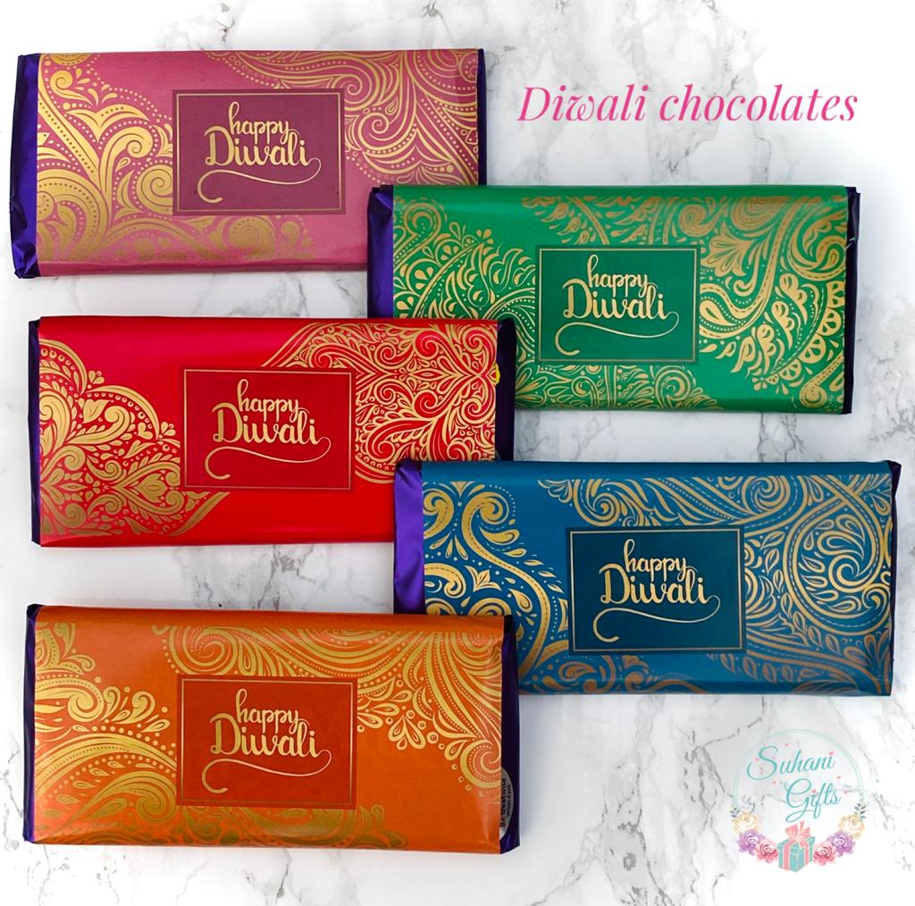 Diwali Gift UK -  theme wrapped Cadburys Chocolate Bar