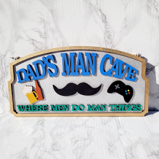 Dad's Cave Plaque, Father's Day Plaque
