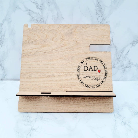 Dad's Desk tidy, Personalised Dad's Est Desk Tidy, Personalised Dad Phone Accessory Stand, Watch Stand, Watch holder, Fathers Day, Dad