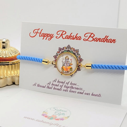 Ganeshji Rakhi Adjustable Bracelet