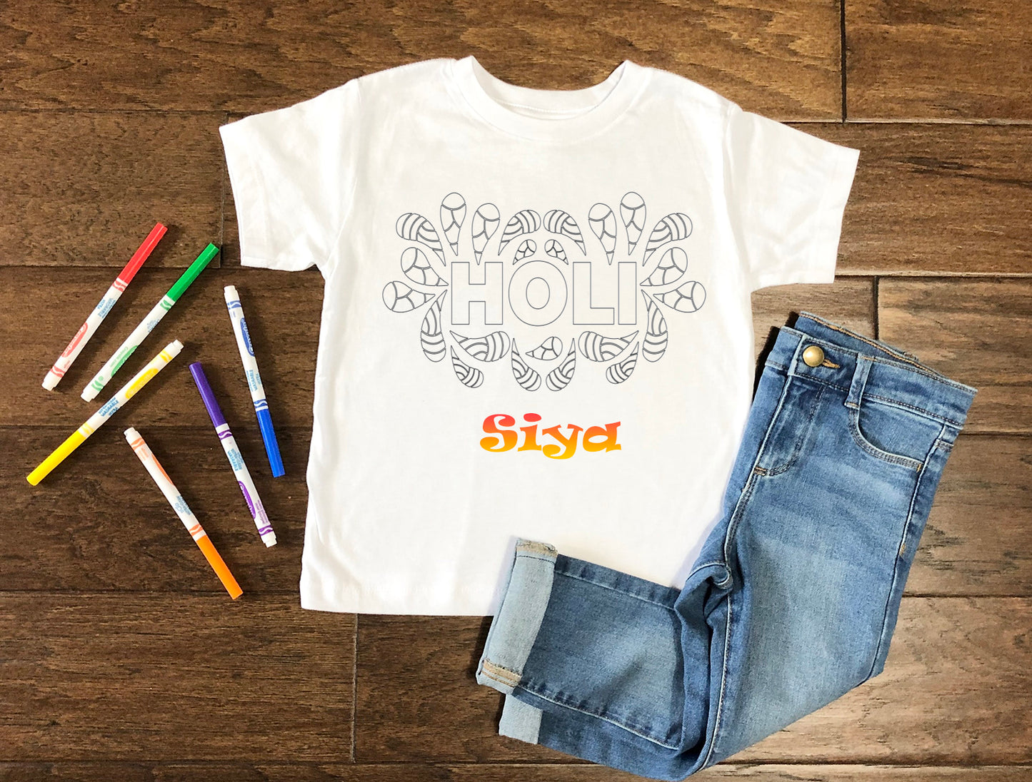 Personalised Holi Kids Tshirts