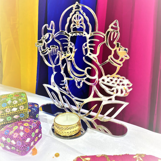 Ganesha freestanding mirror effect Diwali decoration and gift