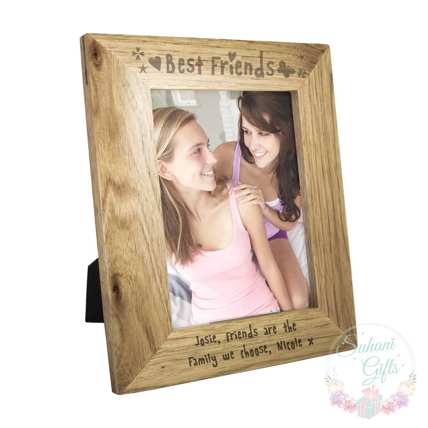 Personalised Best Friends 5x7 Wooden Photo Frame - Suhani Gifts