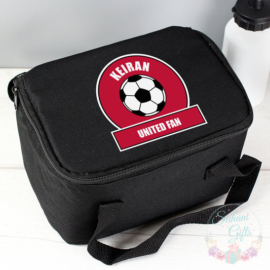 Personalised Red Football Fan Lunch Bag - Suhani Gifts