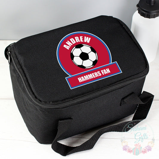 Personalised Claret and Blue Football Fan Lunch Bag - Suhani Gifts