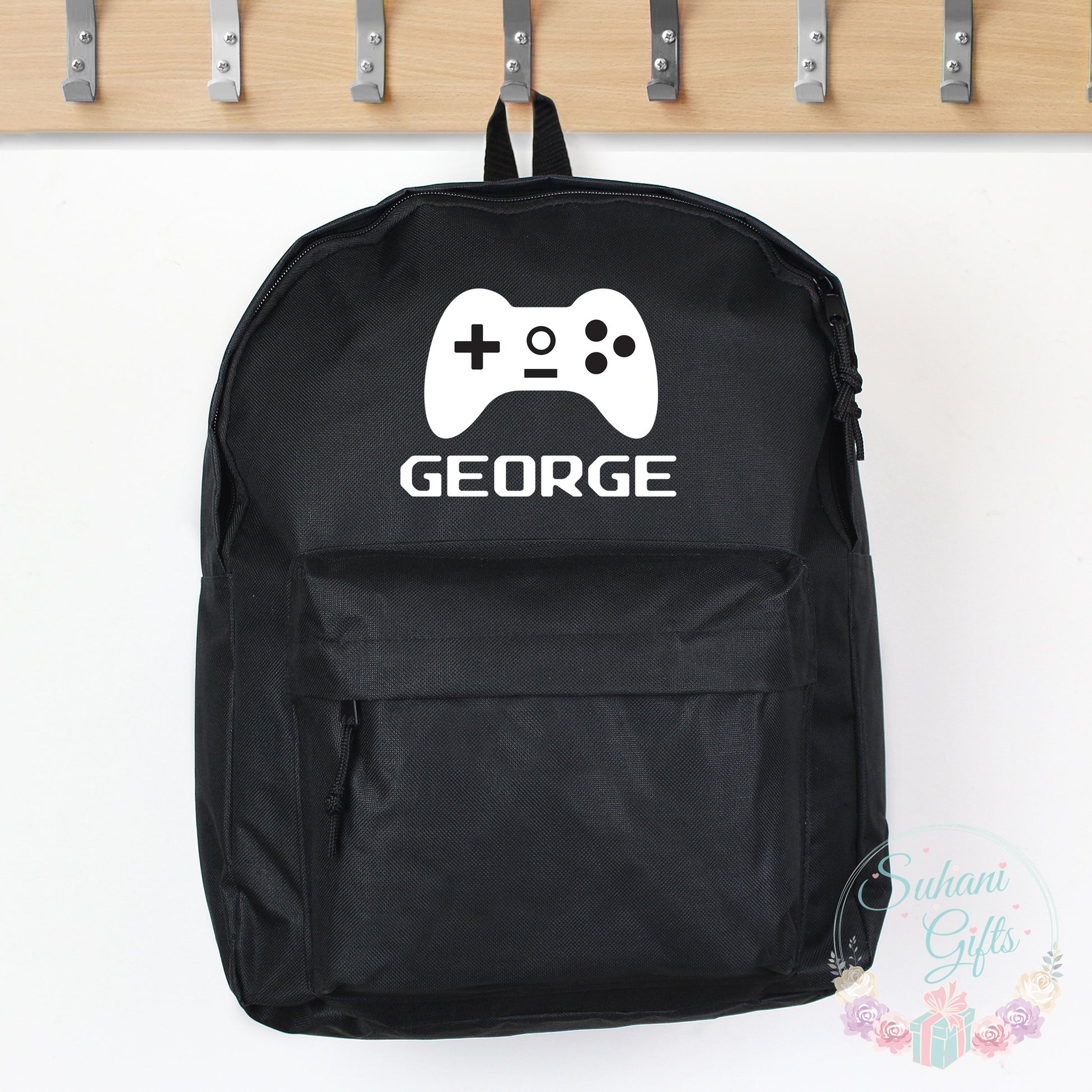 Personalised Gaming Black Backpack-Suhani Gifts