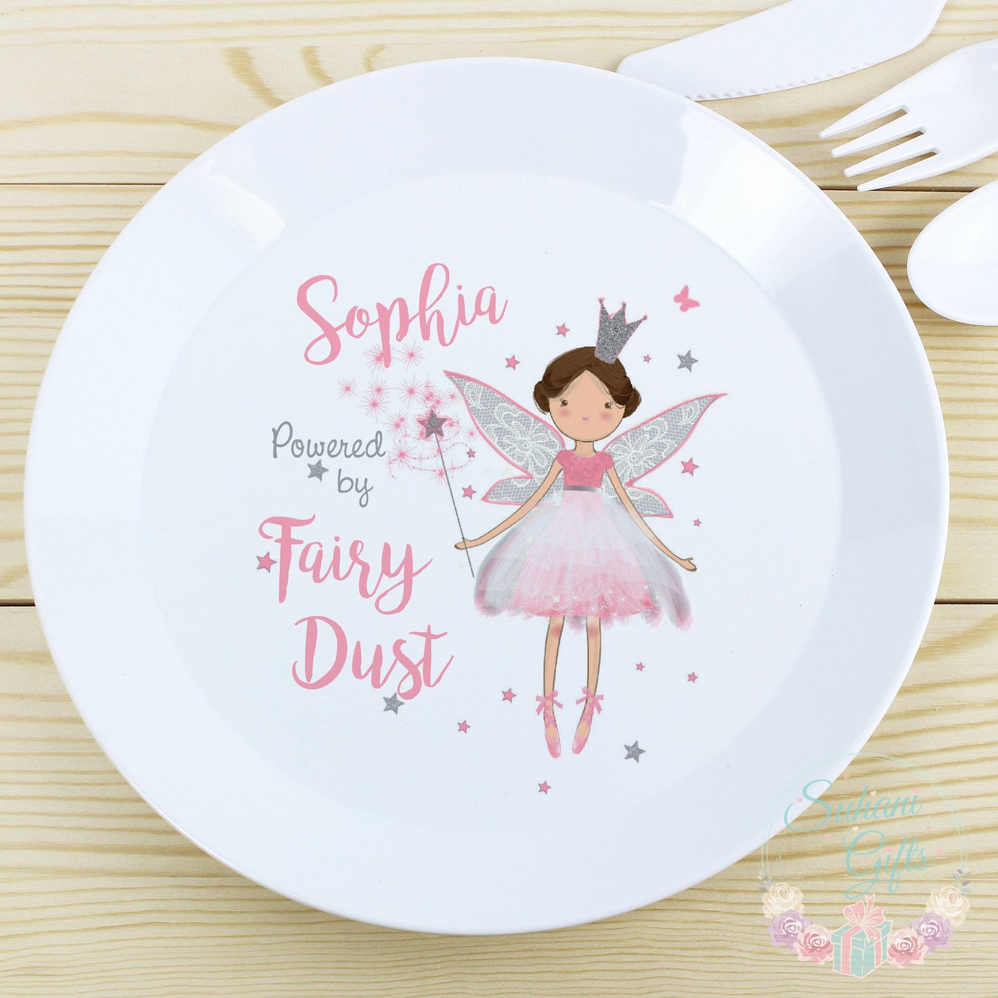 Personalised Fairy Princess Plastic Plate-Suhani Gifts