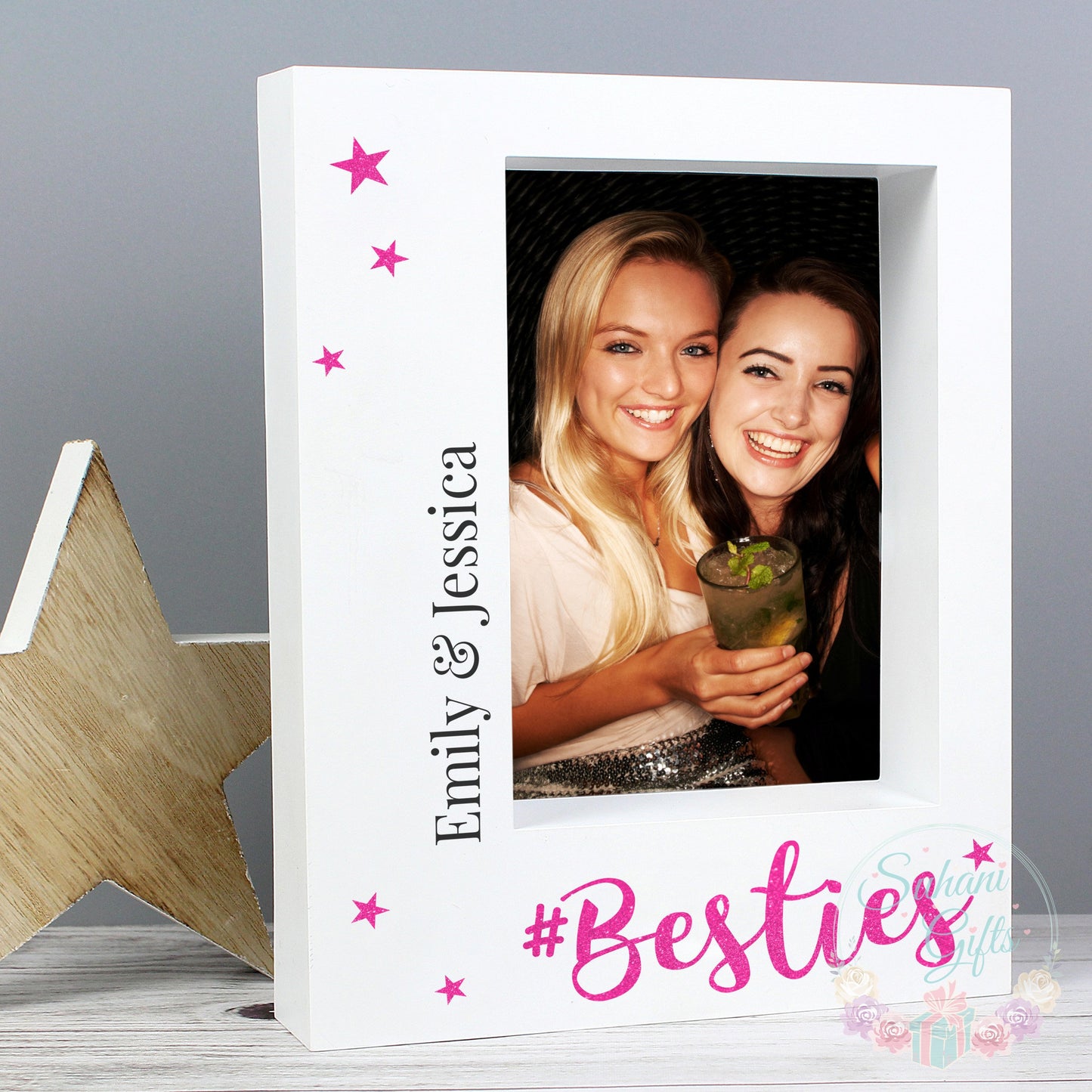 Personalised Besties 5x7 Box Photo Frame - Suhani Gifts