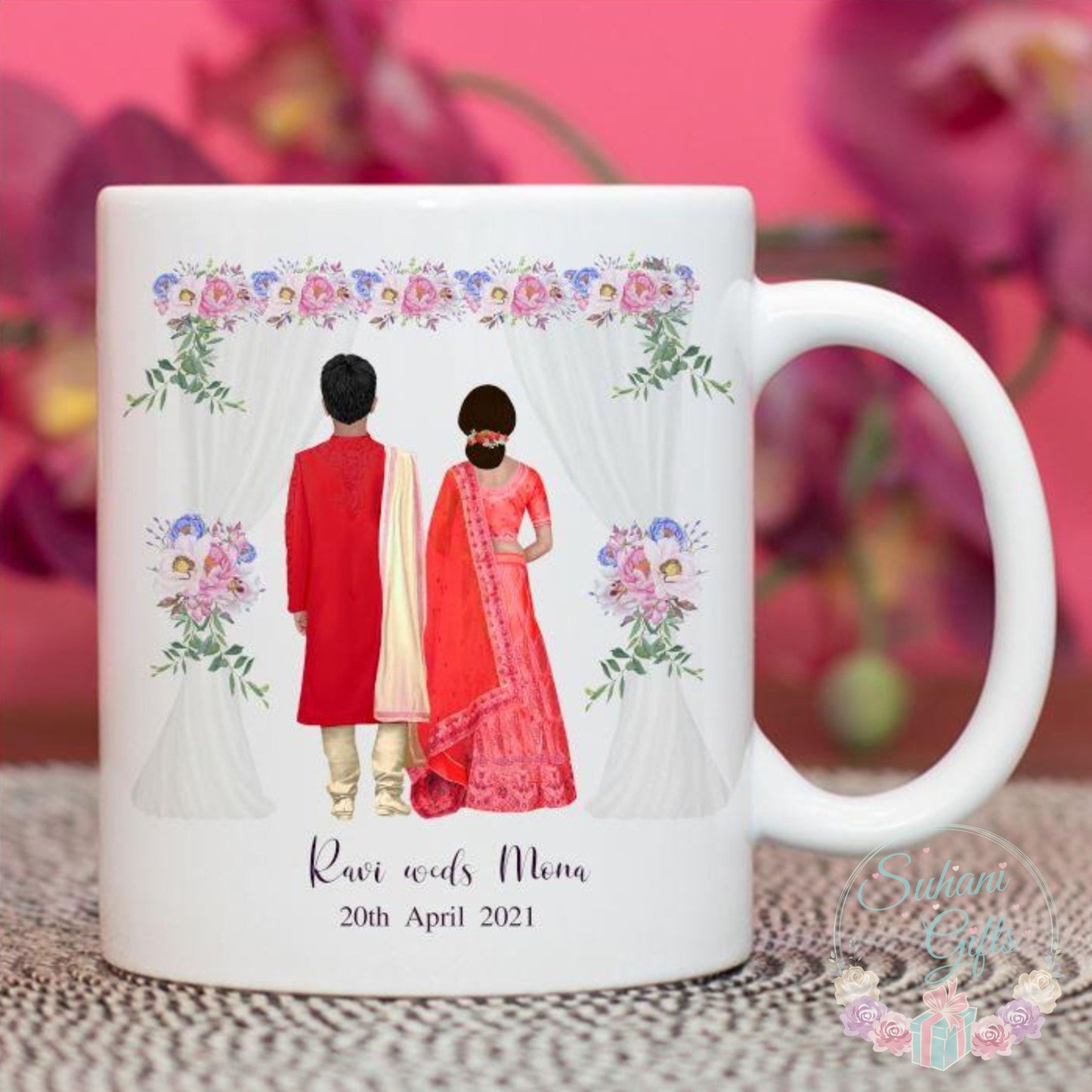 Asian Wedding Couple Mug-Suhani Gifts