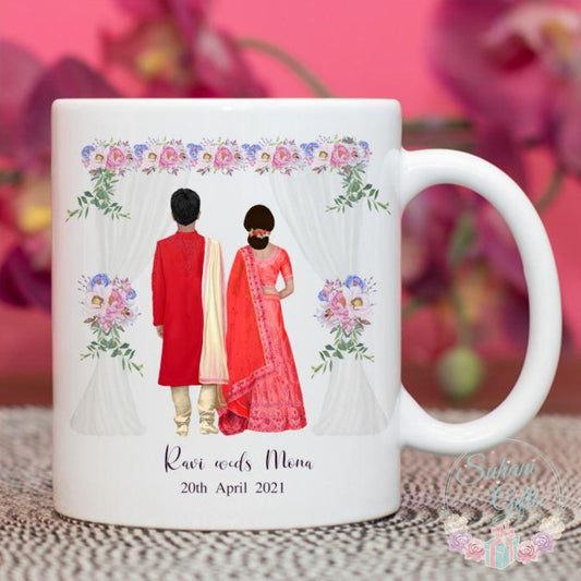 Asian Wedding Couple Mug-Suhani Gifts