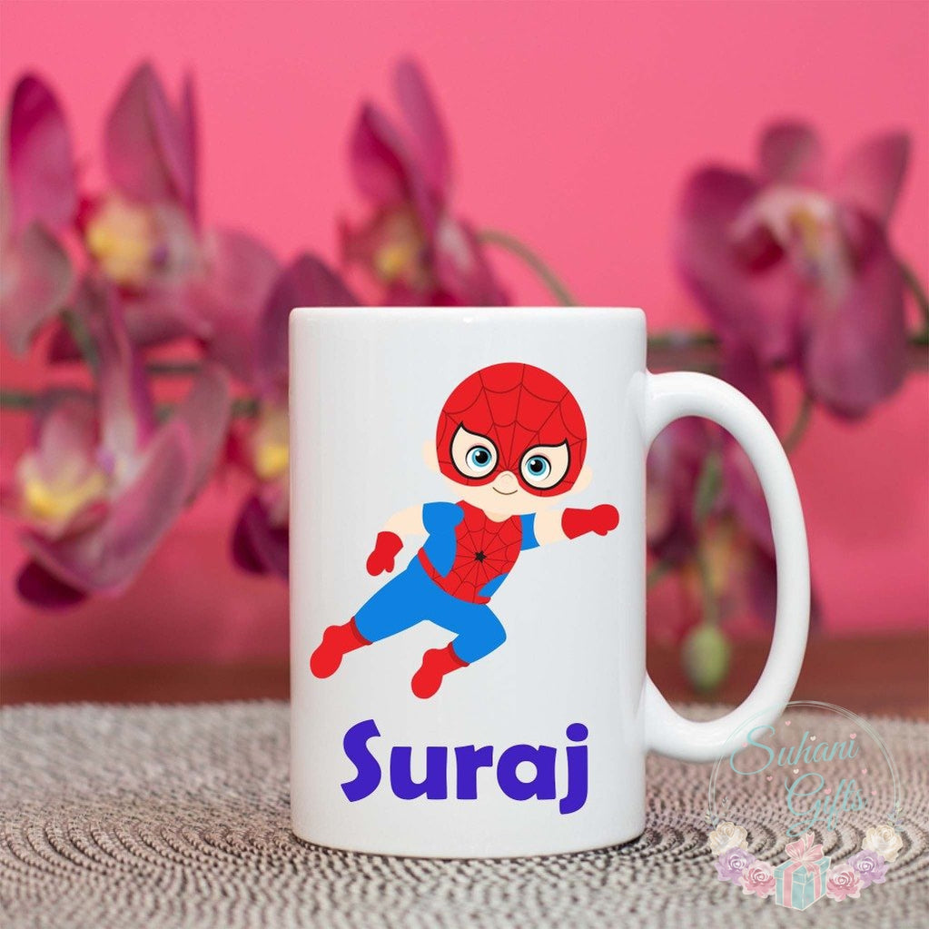 Personalised Boys Superhero Mug-Suhani Gifts