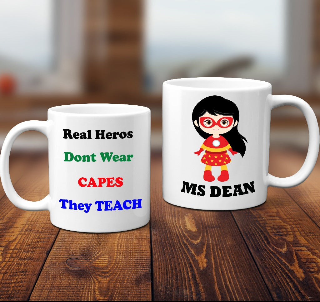 Superhero Teacher Mug - Female