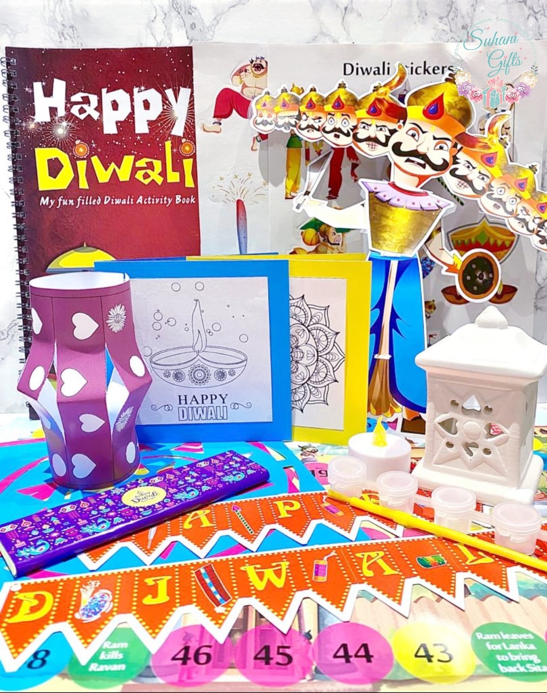Kids Personalised Diwali Box Activity Pack