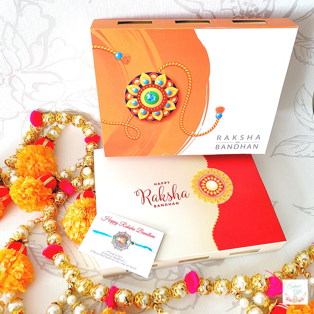 Best Rakhi Celebration Set - Exquisite Design With Chocolates & Greetings