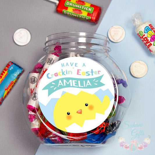 Personalised Have A Cracking Easter Sweets Jar-Suhani Gifts