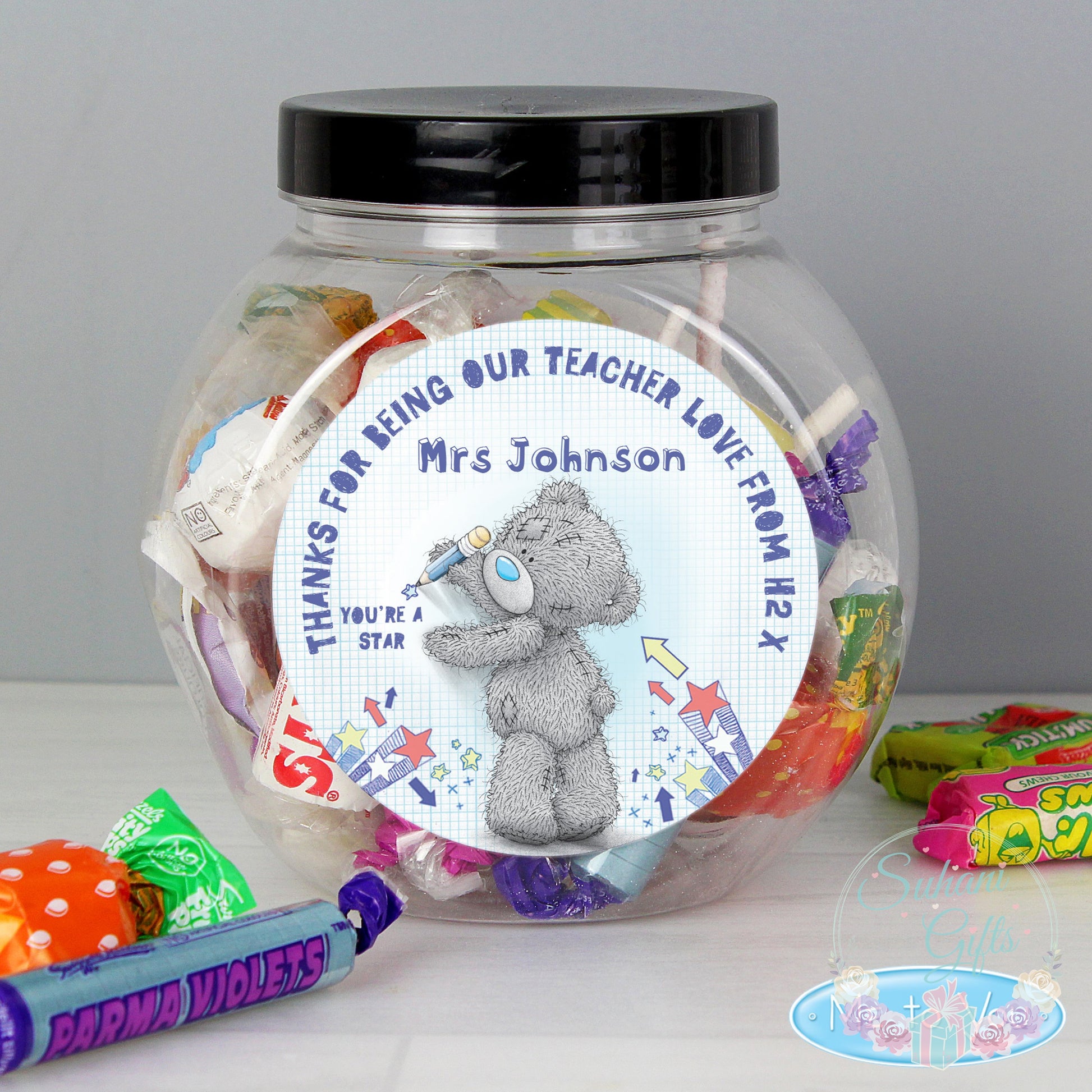 Personalised Me To You Teacher Sweets Jar-Suhani Gifts